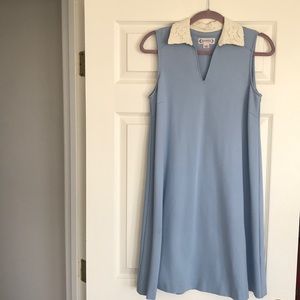 Nanette Lepore A-Line Swing Dress w/ Lace Collar